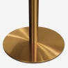 Runt matbord Goblet stil 120cm med marmor- och guldeffekt Monika+ Mått