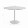 Modernt matsalsbord Goblet stil svart runt 120cm Blackwood+ Kostnad