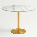 Runt Bord Goblet stil 80cm marmor-effekt guldig klassisk stil Monika Kampanj