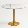 Runt Bord Goblet stil 80cm marmor-effekt guldig klassisk stil Monika Kampanj