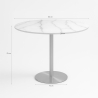 Runt Bord Goblet stil 80cm marmor-effekt guldig klassisk stil Monika Pris