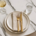 Runt Bord Goblet stil 80cm marmor-effekt guldig klassisk stil Monika Mått