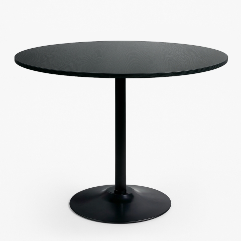 Modernt matsalsbord Goblet stil svart runt 120cm Blackwood+ Kampanj