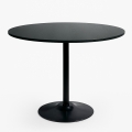 Modernt matsalsbord Goblet stil svart runt 120cm Blackwood+ Kampanj