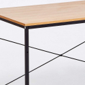 Industriellt Skrivbord 150x60 Trä Stål För Studio Och Kontor Wootop Rabatter