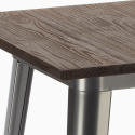 Lix högt bord för industriell pall i metall stål och trä 60x60 welded Modell