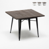 Lix industriellt bord i stål och trä 80x80 bar och hem allen Egenskaper