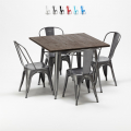 set kvadratiskt bord och stolar i metall design Lix industriell jamaica Kampanj