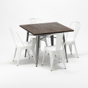 set kvadratiskt bord och stolar i metall design Lix industriell jamaica Modell