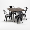 set kvadratiskt bord och stolar i metall design industriell jamaica 