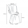 set kvadratiskt bord och stolar i metall design Lix industriell jamaica 