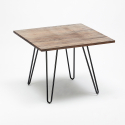 set kvadratiskt bord i trä och stolar i metall design industriell bay ridge 