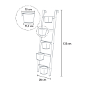 Krukor Hållare Trä Trappa 4-Steg Modern Minimalisk Design Stairway Val