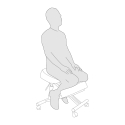 Ergonomisk knästol i metall och konstläder kontorsstol Balancesteel Lux Rabatter