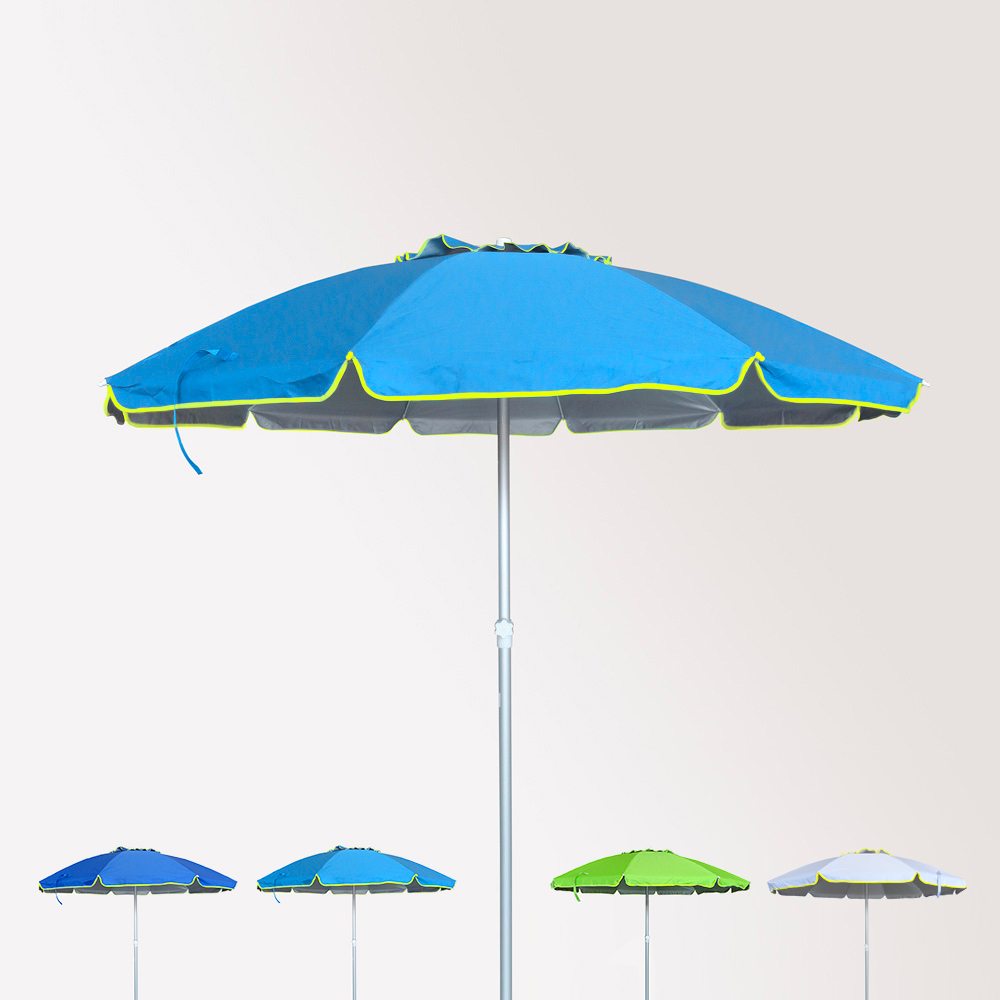 Strandparasoll Hav 220 cm Aluminium Vindskydd uv-Skydd Roma
