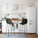 Hög metallpall för köksbar med modern designdyna Willis Modell
