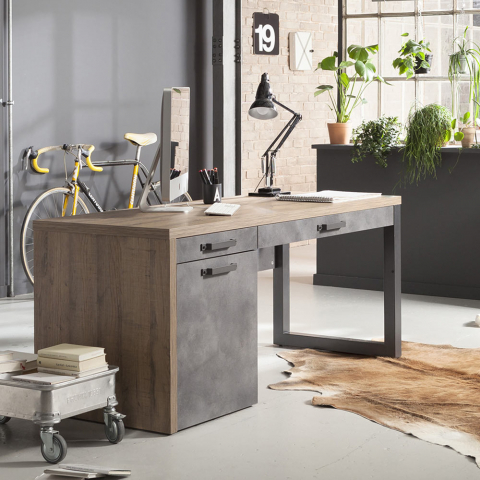 Skrivbord i Trä för Kontor och Studio med Lådor Design 170x69cm Logan