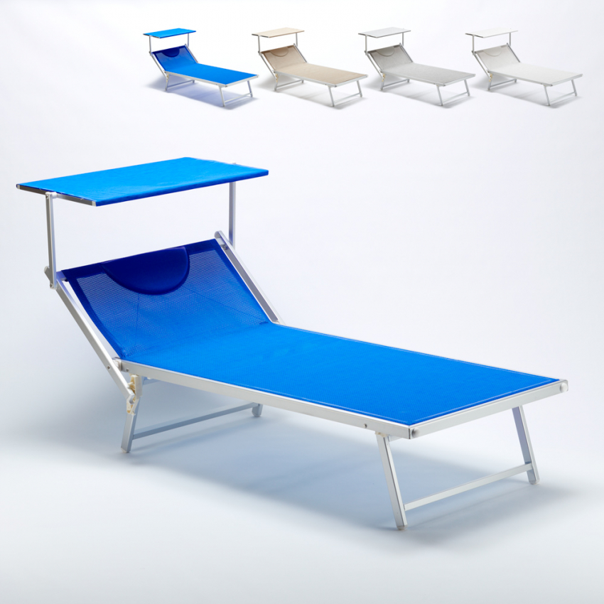 Strandstol Aluminium Beach Bed Stor Italien Xl professionell Mått