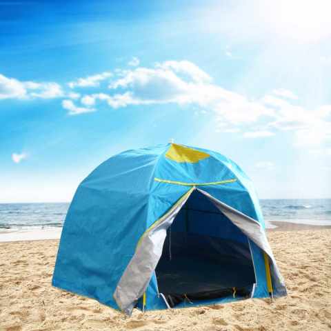 Strandtält 2 Plats Hav Solskydd Camping uv-skydd Vindskyddande