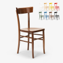 Klassisk Rustik Stol i Trä för Matsal Kök Bar Restaurang Milano Kampanj