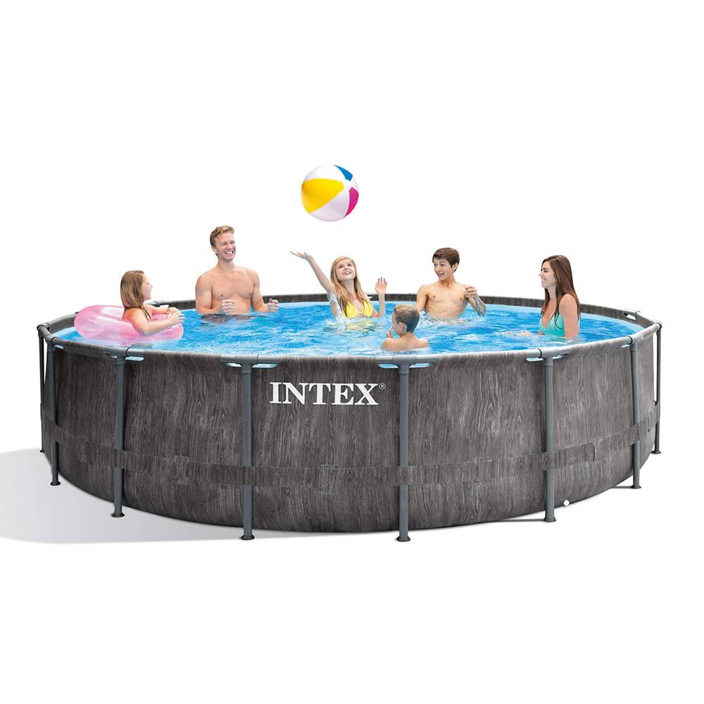 Pool Intex 26742 Ovanmark Rund Prism Frame Greywood 457x122