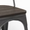 stolar industriella stål trä för kök och bar steel wood 