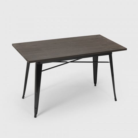 matbord 120x60 industriellt Lix design metall trä rektangulärt caupona Kampanj