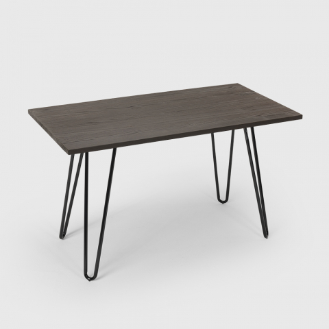 matbord 120x60 industriellt design metall trä rektangulärt prandium Kampanj