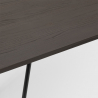 matbord 120x60 industriellt Lix design metall trä rektangulärt prandium Rea