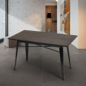 matbord 120x60 industriellt design metall trä rektangulärt caupona Erbjudande
