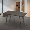 matbord 120x60 industriellt design metall trä rektangulärt prandium Erbjudande