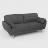 3-Sits Bäddsoffa  I Tyg Lutande Klick Klack Mekanism Nordisk Design Fortaleza 