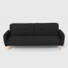 Nordisk design liggande bäddsoffa clic clac 3 platser i tyg Merida 