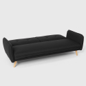 Nordisk design liggande bäddsoffa clic clac 3 platser i tyg Merida 