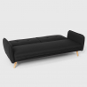 Nordisk design liggande bäddsoffa clic clac 3 platser i tyg Merida 