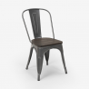 set rektangulärt bord 120 x 60 med 4 stolar trä och stål i industriell design roger Pris