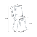 set rektangulärt bord 120 x 60 med 4 stolar trä och stål i industriell design roger 