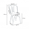set rektangulärt bord 120 x 60 med 4 stolar trä och stål i Lix industriell design ralph 
