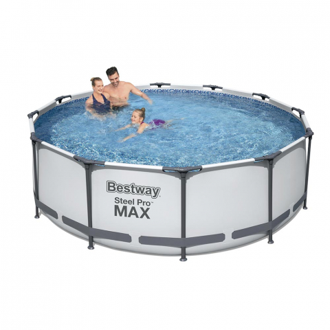 Bestway 56418 Steel Pro Max Rund Pool Ovan Mark 366x100cm Kampanj