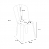 set rektangulärt bord 120 x 60 med 4 stolar trä och stål i industriell design magis 