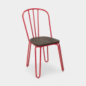 set rektangulärt bord 120 x 60 med 4 stolar trä och stål i Lix industriell design magis Egenskaper