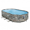 Ovanmark Pool Bestway 56719 Oval Set Power Steel 610x366x122 cm Försäljning