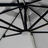Svart parasoll med justerbar arm decentraliserad stolpe med 3x3m Led solsken Paradise Noir Light Val