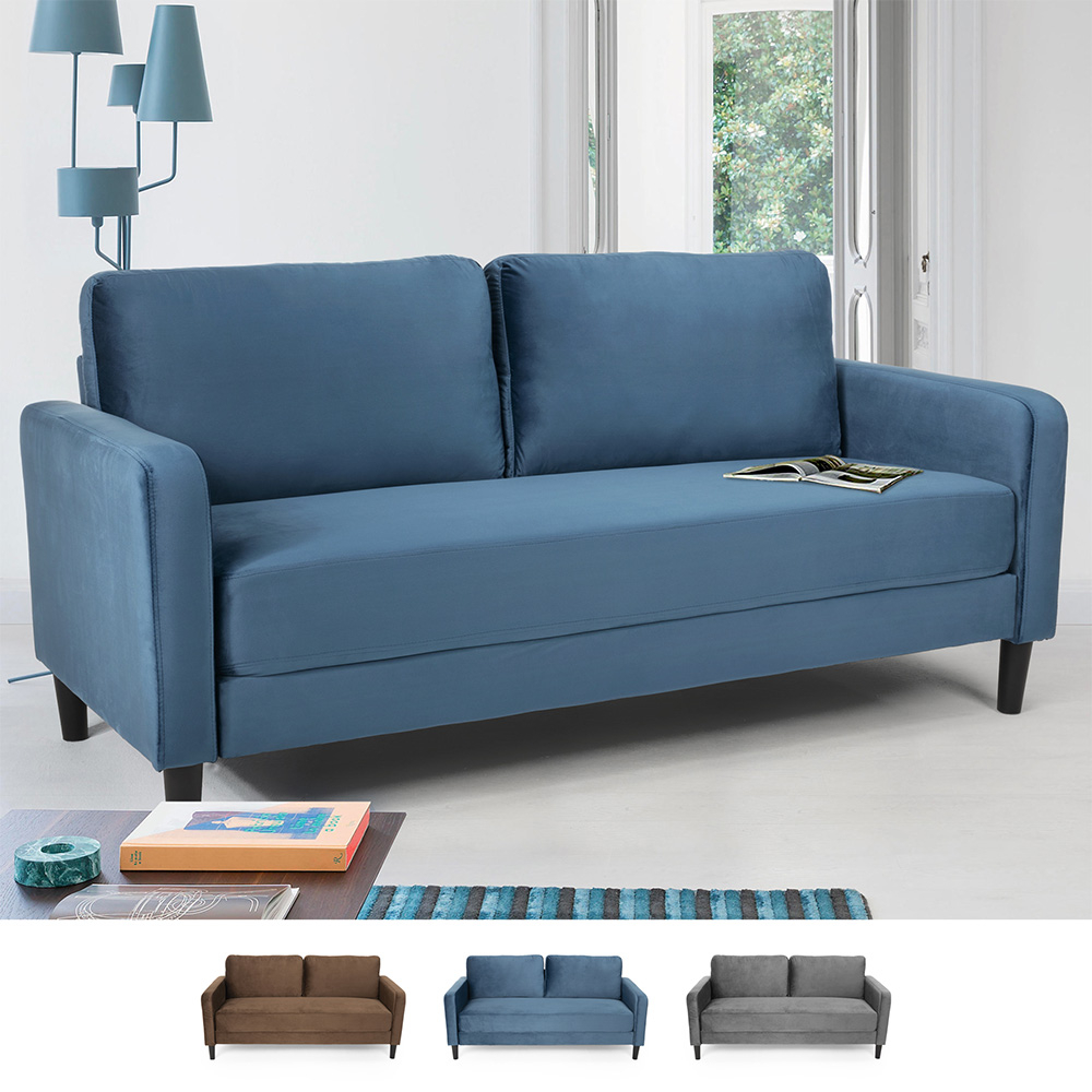 3-sits soffa modern design för vardagsrum och lounger i tyg Portland