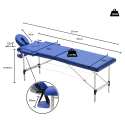 Bärbar Hoppfälbar Massagebänk I Aluminium 2 Delar 210 cm Shiatsu 