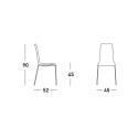 Stolar med modern design i polypropen för kök bar restaurang Scab Mannequin Rea