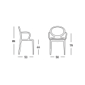 Stolar fåtöljer med armstöd modern design för kök bar restaurang Scab Gio Arm Egenskaper