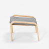 Fotpall puff fåtölj soffa vardagsrum trä skandinavisk design Sylt 