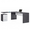 Modernt hörnskrivbord 180x160 med byrå med 3 lådor New Selina Report Försäljning