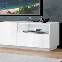 Modern TV-bänk för vardagsrum 2 dörrar 1 låda 150 cm Vega Stay Rabatter